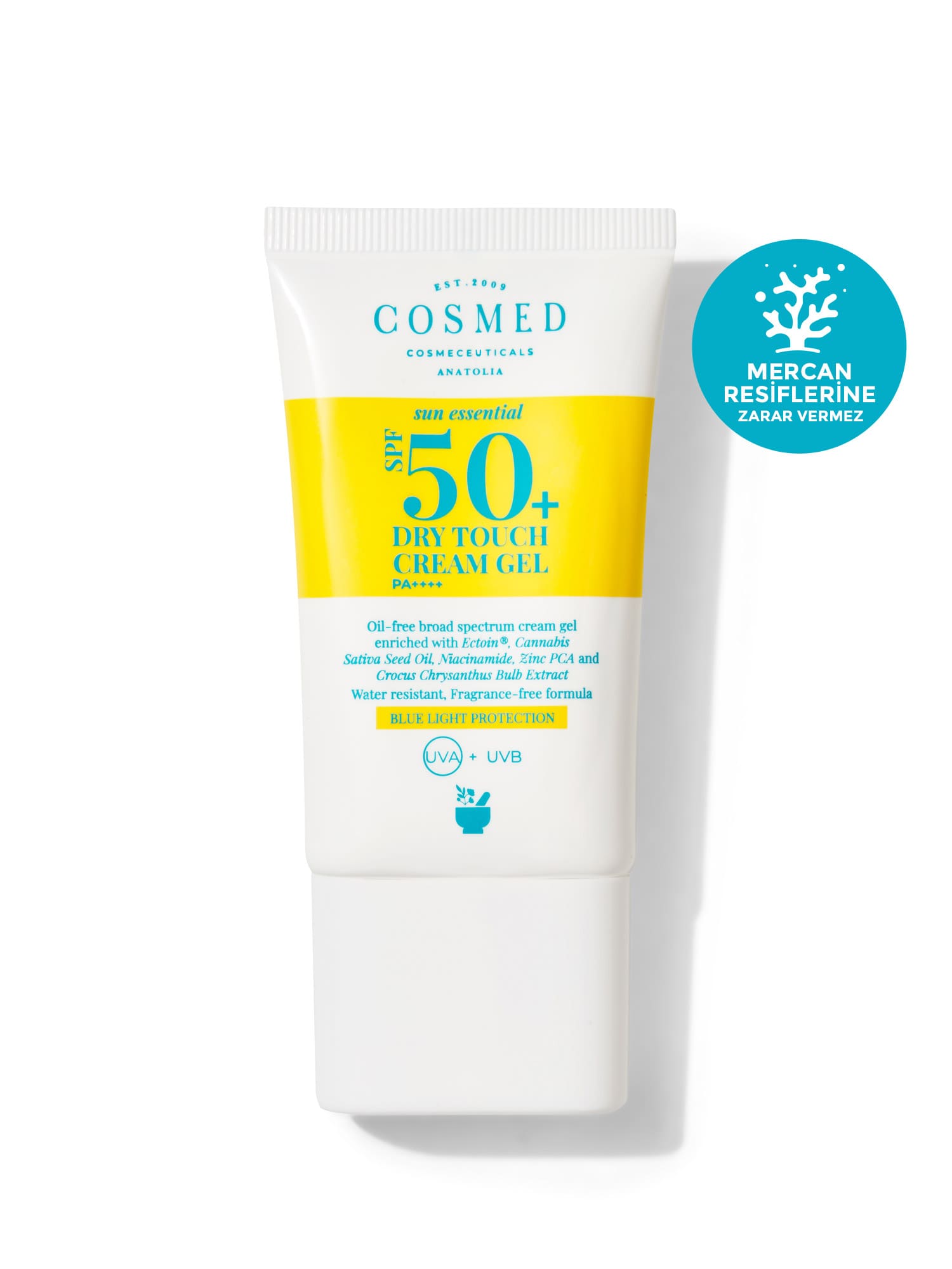 Dry Touch Cream Gel SPF 50 Yağlı/Karma Akne Eğilimli Ciltler İçin Mat Bitişli Yüz Güneş Kremi - Parlama Karşıtı, Yeni Nesil Filtreler 40 ml