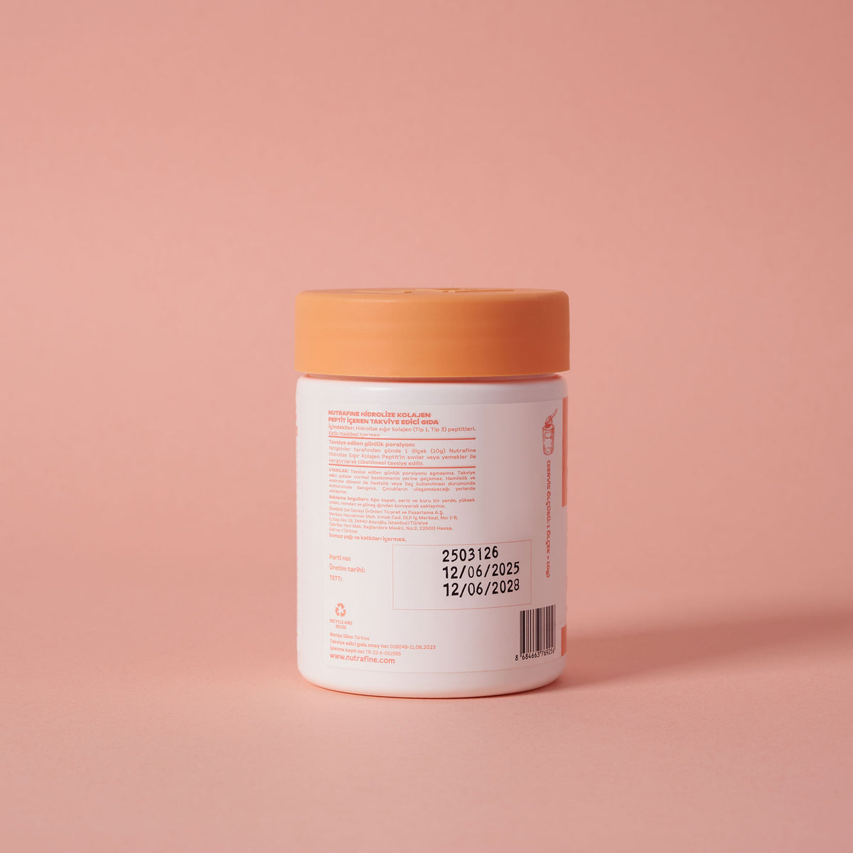 Nutrafine Collagen %100 Çift Hidrolize Tip 1 Ve Tip 3 Klinik Çalışmalı Kolajen Peptitler - 70 Gr.