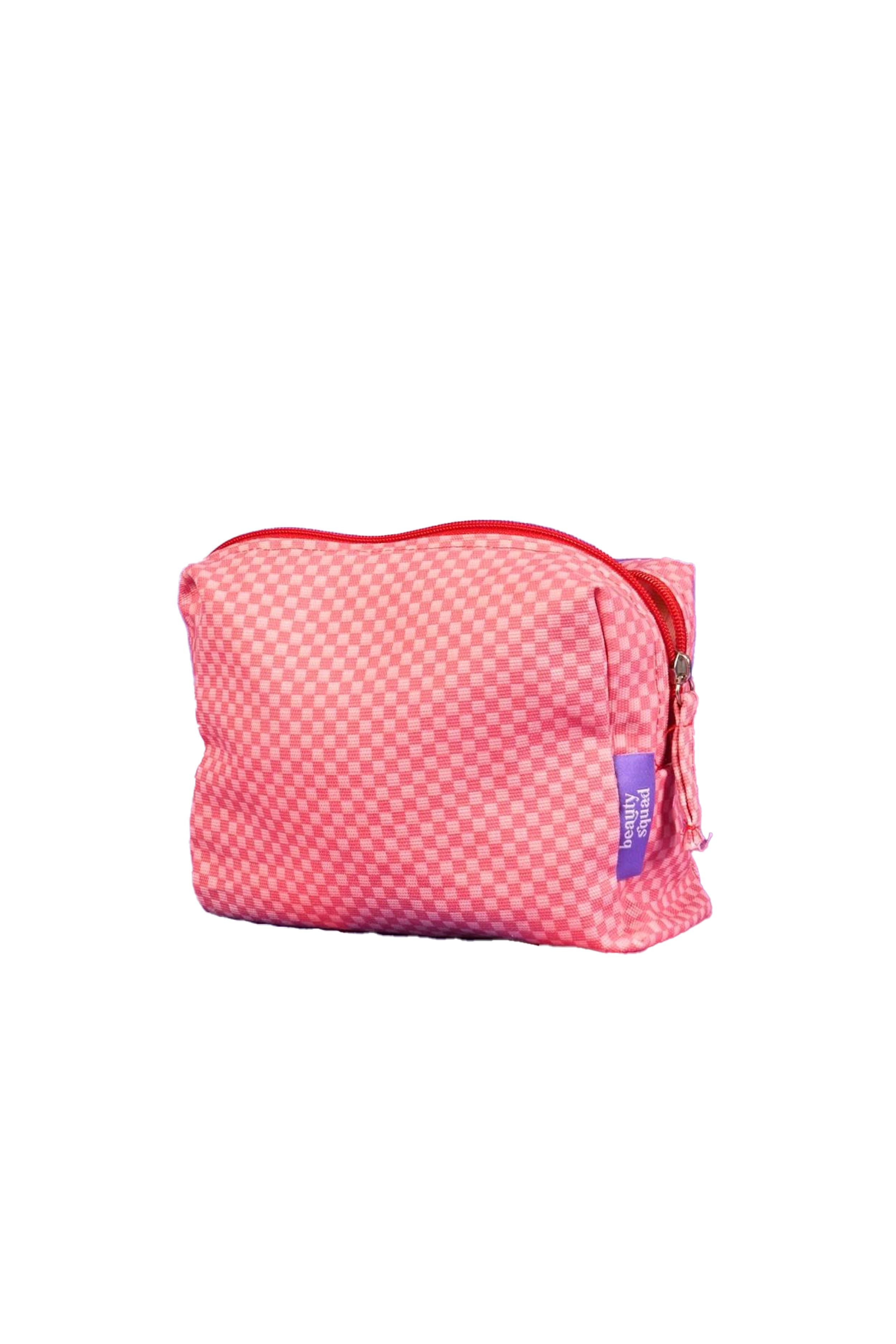 Beauty Squad Pembe Pötikare Desenli Makyaj Çantası