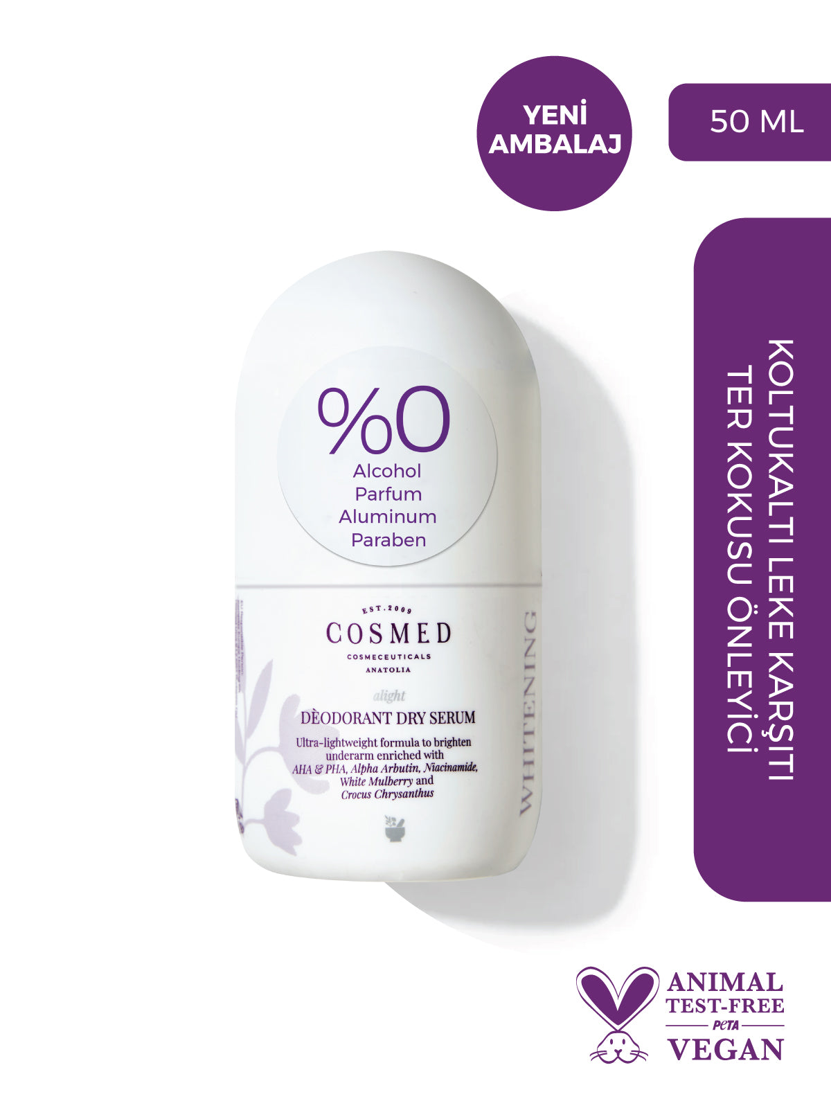 Koltukaltı Leke Karşıtı - Ter Kokusu Önleyici Deodorant - ALIGHT DEODORANT DRY SERUM 50 ml