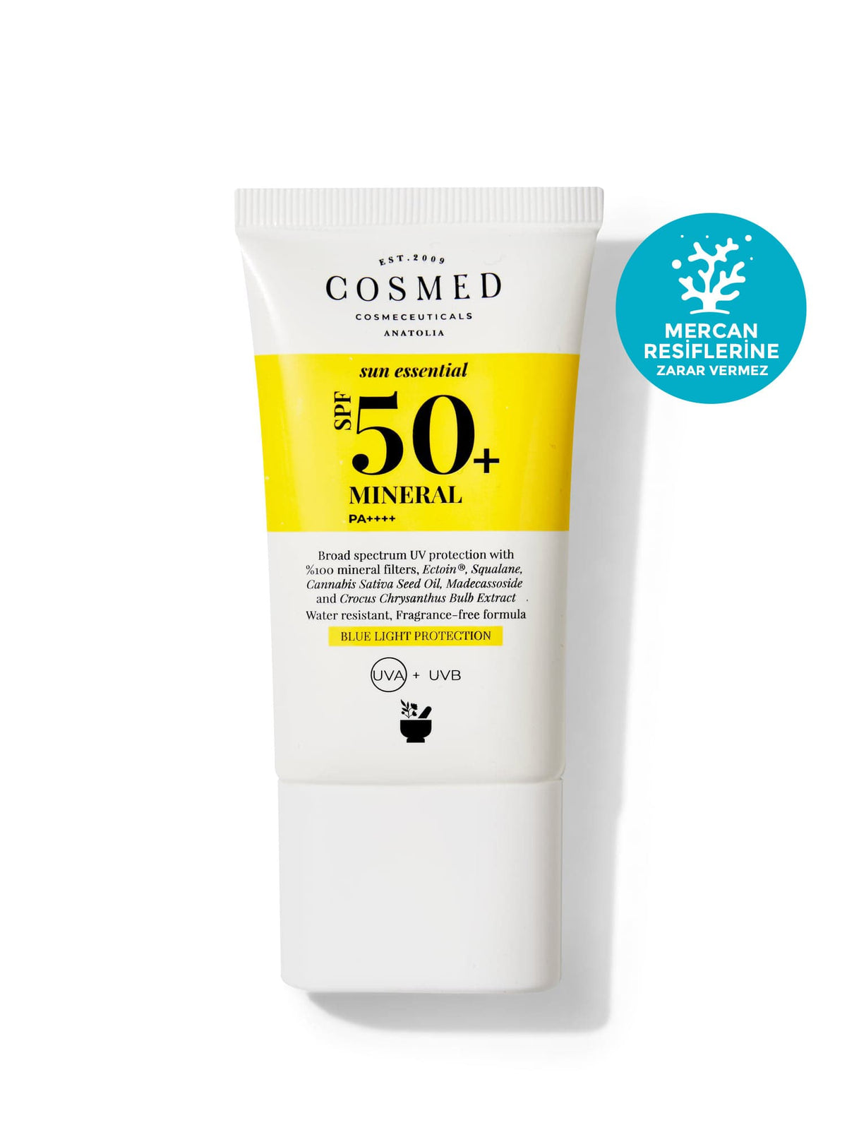 Cosmed Cosmeceuticals 100% Mineral Filter SPF50+ Facial Sunscreen for Very Sensitive Skin -