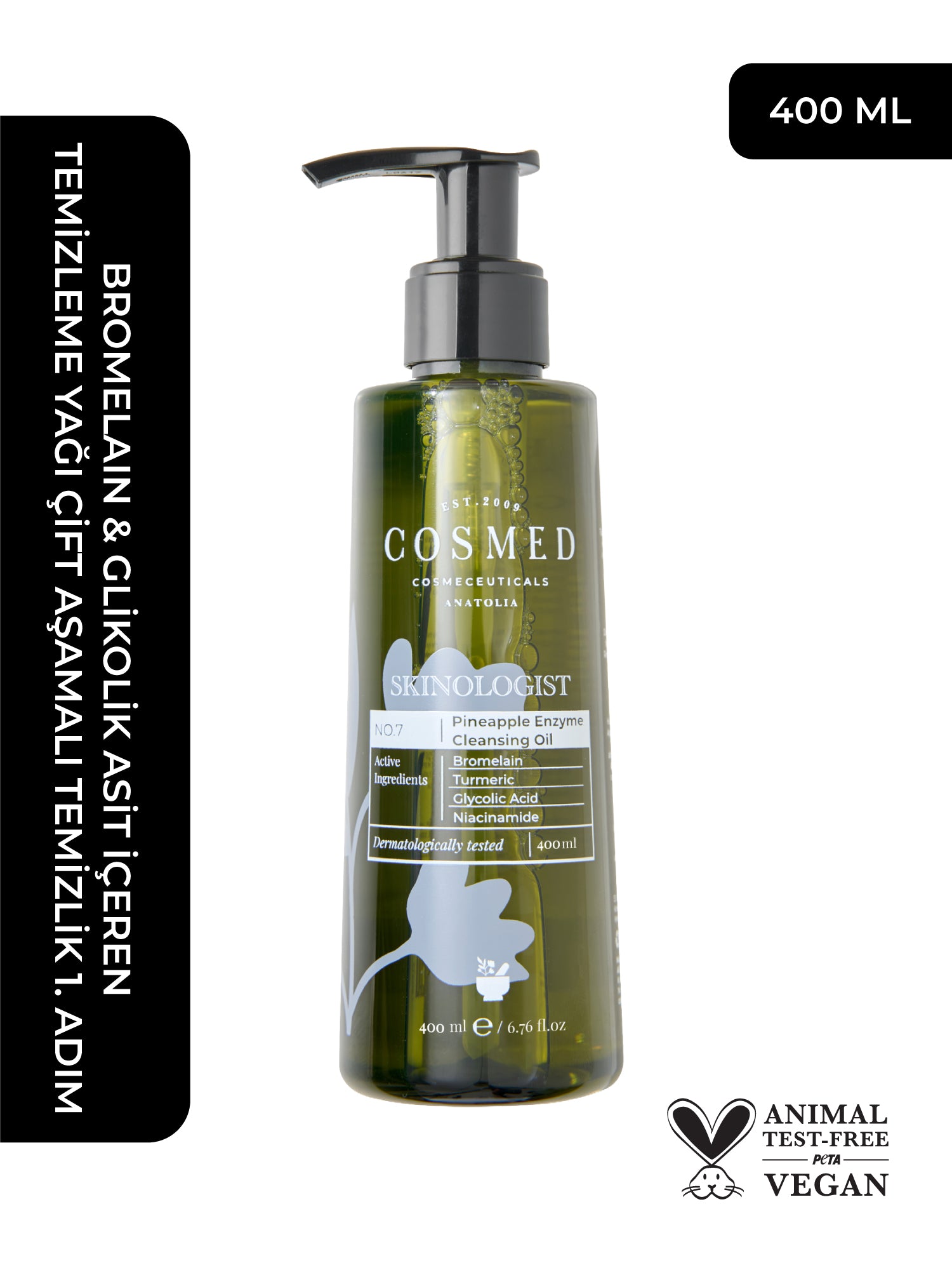 Bromelain& Glikolik Asit İçeren Temizleme Yağı - PINEAPPLE ENZYME CLEANSING OIL 400 ML